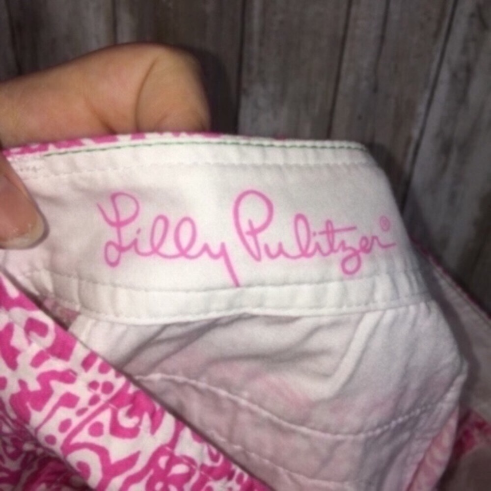 Lilly Pulitzer Pink Buttercup Scalloped Shorts - Picture 10 of 10